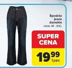 Spodnie jeans damskie