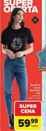 Carrefour Spodnie jeans damskie rozm. s-xl Tex oferta