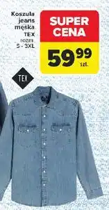 Carrefour Koszula męska jeans s-3xl Tex oferta