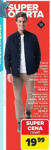 Carrefour Spodnie męskie s-3xl Tex oferta