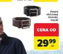 Carrefour Pasek skórzany męski oferta