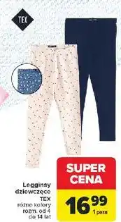 Carrefour Legginsy dziewczece Tex oferta