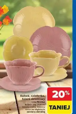 Carrefour Kubek peonia różowy oferta