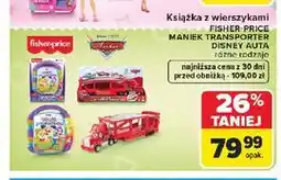 Carrefour Auto maniek transporter Mattel oferta
