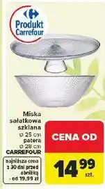 Carrefour Miska sałatkowa szklana 25 cm Carrefour oferta
