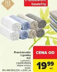 Carrefour Prześcieradło jersey z gumką 220 x 200 cm Tex oferta