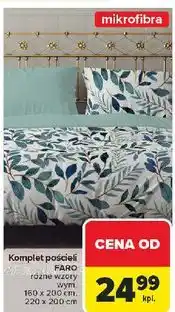 Carrefour Komplet pościeli mikrofibra 220 x 200 + 2 70 80 cm Faro oferta