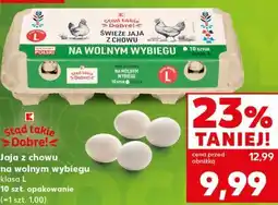 Kaufland Jaja z chowu na wolnym wybiegu klasa L 10 szt oferta