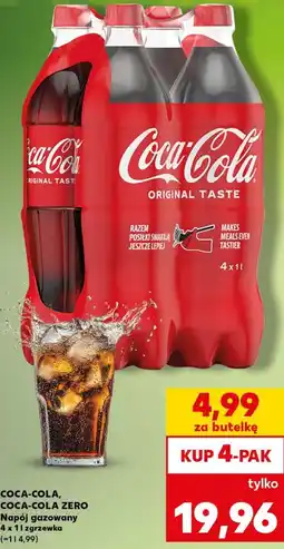 Kaufland Coca-Cola, Coca-Cola Zero Napój gazowany 4 x 1 l zgrzewka oferta