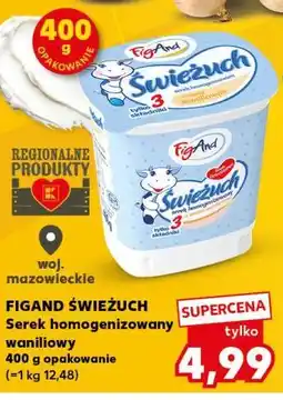 Kaufland FIGAND ŚWIEŻUCH Serek homogenizowany waniliowy 400 g opakowanie oferta