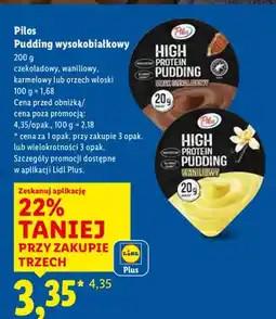 Lidl Pudding wysokobiałkowy czekoladowy, waniliowy, karmelowy lub orzech włoski oferta