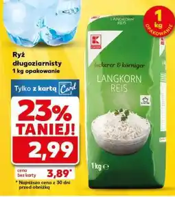 Kaufland Ryż długoziarnisty 1 kg opakowanie oferta