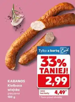 Kaufland KABANOS Kiełbasa wiejska pieczona 100 g oferta