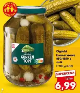 Kaufland Ogórki konserwowe 850/1550 g słoik oferta