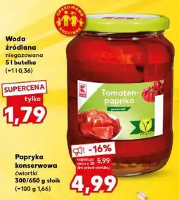 Kaufland Papryka konserwowa ćwiartki 300/650 g słoik oferta