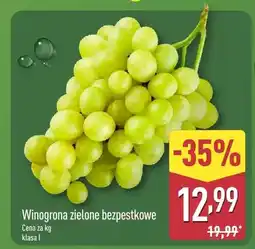 ALDI Winogrona zielone bezpestkowe oferta
