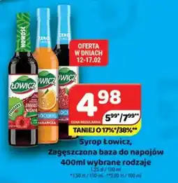 Delfin Syrop Łowicz, Zagęszczona baza do napojów oferta