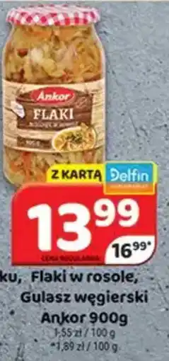 Delfin Flaki w rosole, Gulasz węgierski Ankor oferta