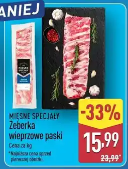 ALDI Żeberka wieprzowe paski oferta