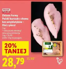 Lidl Zielone Fermy Polski kurczak z chowu bez antybiotyków - filet z piersi oferta
