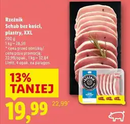 Lidl Rzeźnik Schab bez kości, plastry, XXL oferta
