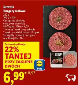 Lidl Rzeźnik Burgery wołowe oferta