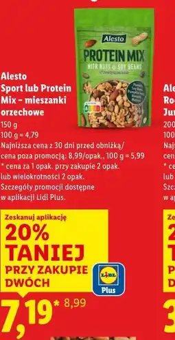 Lidl Alesto Sport lub Protein Mix - mieszanki orzechowe oferta