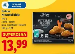 Lidl Deluxe Krewetki białe z solą i octem lub z czosnkiem i ziołami oferta