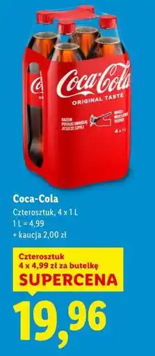 Lidl Coca-Cola Czterosztuk oferta