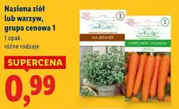 Lidl Nasiona ziół lub warzyw, grupa cenowa 1 (różne rodzaje) oferta