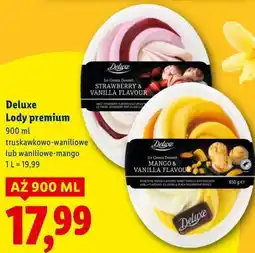 Lidl Deluxe Lody premium (truskawkowo-waniliowe lub waniliowe-mango) oferta