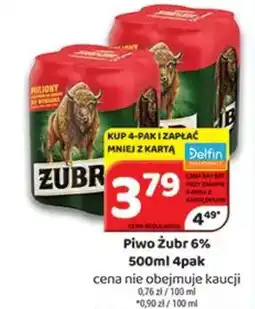 Delfin Piwo Żubr 6% oferta