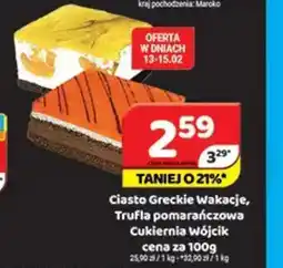 Delfin Ciasto Greckie Wakacje, Trufla pomarańczowa Cukiernia Wójcik oferta
