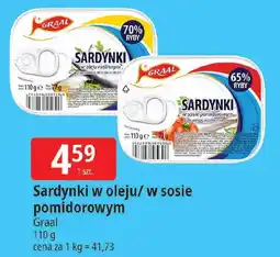 E.Leclerc Sardynki w oleju/ w sosie pomidorowym Graal oferta