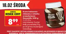 Biedronka Krem kakaowo-mleczny o smaku orzechowym Nussmilk oferta