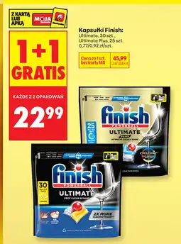 Biedronka Kapsułki Finish: Ultimate (30 szt.), Ultimate Plus (25 szt.) oferta