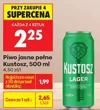 Biedronka Piwo jasne pełne Kustosz oferta