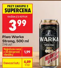 Biedronka Piwo Warka Strong oferta