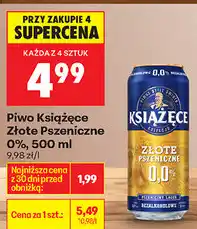 Biedronka Piwo Książęce Złote Pszeniczne 0% oferta