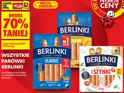 Biedronka Wszystkie parówki Berlinki (Classic, z serem, Premium z szynki) oferta