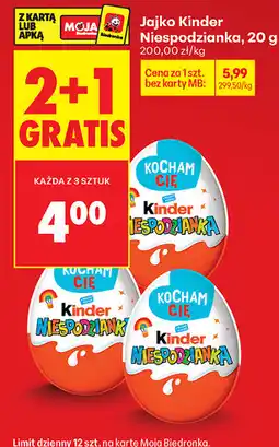 Biedronka Jajko Kinder Niespodzianka oferta