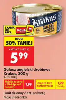 Biedronka Gulasz angielski drobiowy Krakus oferta