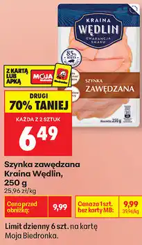 Biedronka Szynka zawędzana Kraina Wędlin oferta