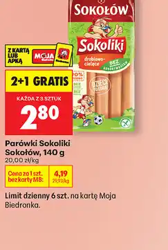 Biedronka Parówki Sokoliki Sokołów oferta