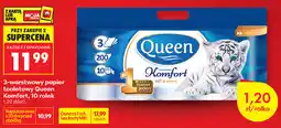 Biedronka 3-warstwowy papier toaletowy Queen Komfort, 10 rolek oferta