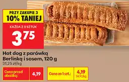 Biedronka Hot dog z parówką Berlinką i sosem oferta