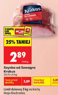 Biedronka Szynka od Szwagra Krakus oferta