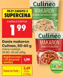 Biedronka Danie makaron Culineo, 50-65 g: różne rodzaje oferta