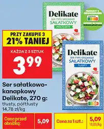 Biedronka Ser sałatkowo-kanapkowy Delikate oferta