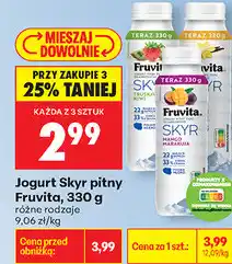 Biedronka Jogurt Skyr pitny Fruvita oferta
